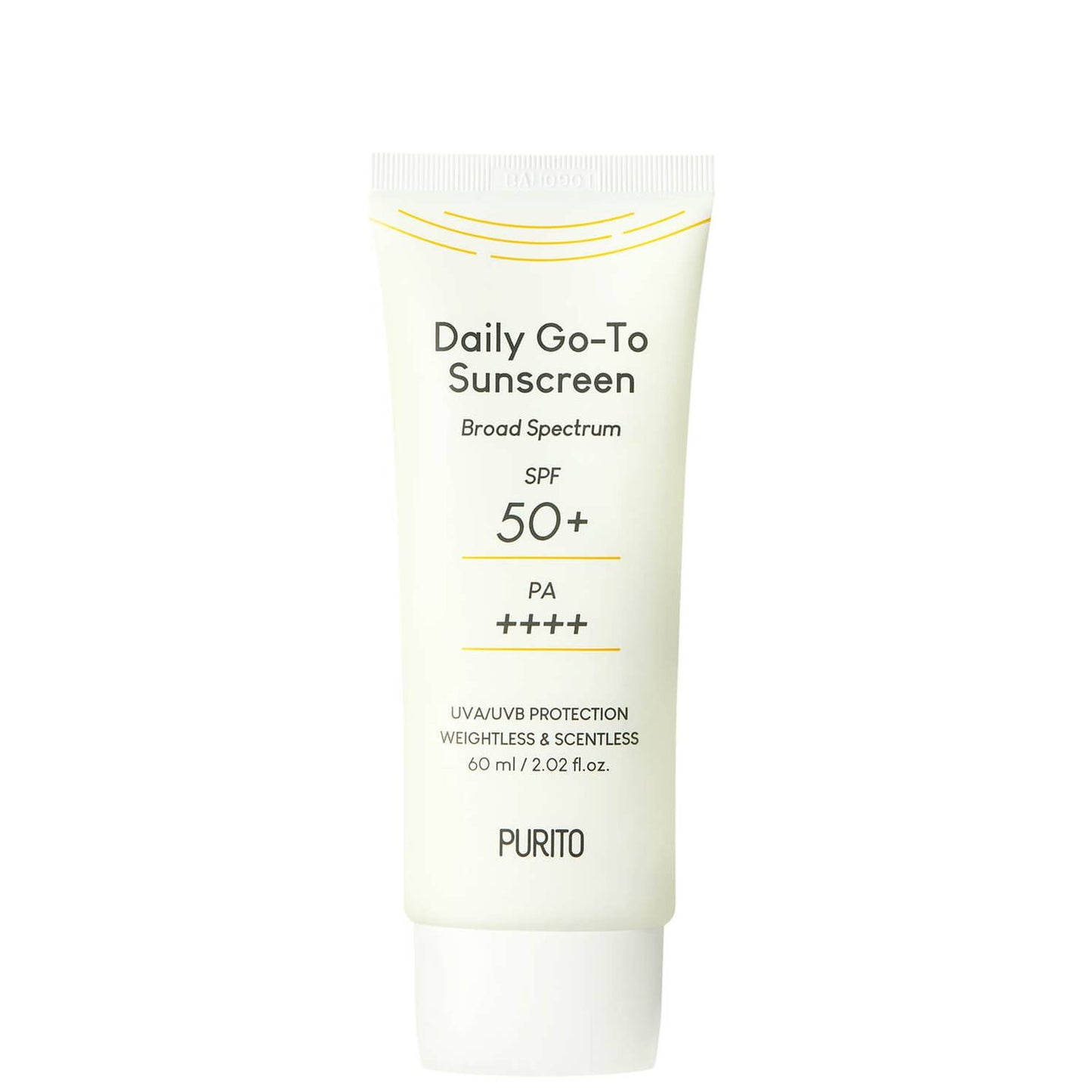 PURITO Daily Go-To Sunscreen SPF 50+ PA++++ 60ml - Crème solaire